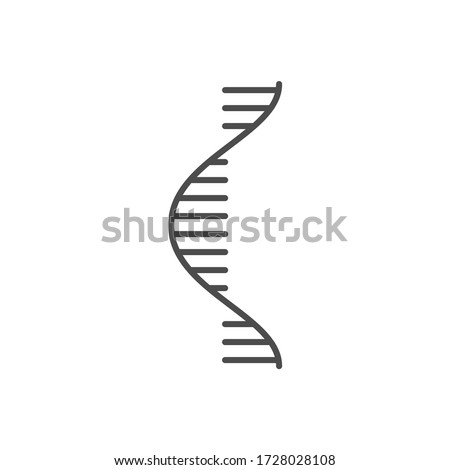 RNA related vector thin line icon. Isolated on white background. Editable stroke. Vector illustration. Imagine de stoc © 