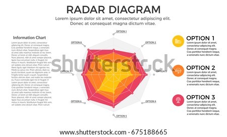 Radial Diagram Infographic Element - Business Vector Illustration in Flat Design Style for Presentation, Booklet, Website, Presentation etc. Isolated on the White Background.