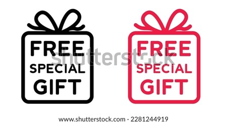 FREE Special Gift. vector illustration