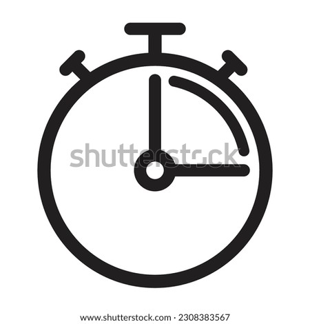 Auto off timer icon isolated on white background