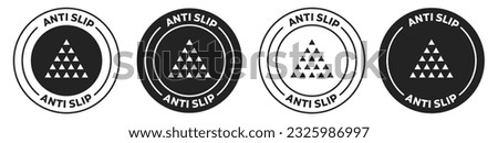 Anti slip icon set. Non slippery texture symbol. Antislip prevention vector. Grip surface pattern symbols set.