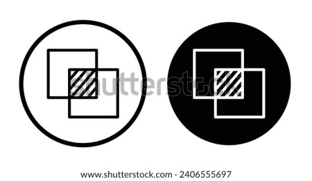 Opacity vector icon set in black filled and outlined style.