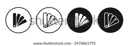 Swatchbook line vector icon set.