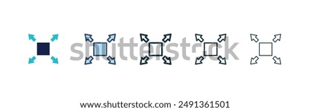 Large capacity icon set on white background