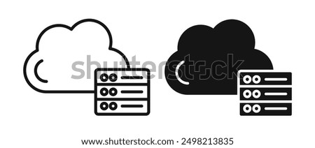 dedicated server iconicon vector collection in outlined and solid style