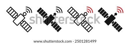 satellite icon isolated on white background