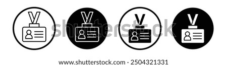 Visitor vector icon set black filled and outlined style.