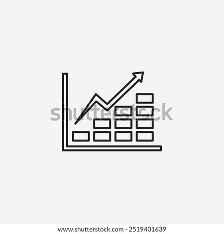 Profit growth icon isolated on white background