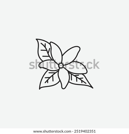 Jasmine icon isolated on white background