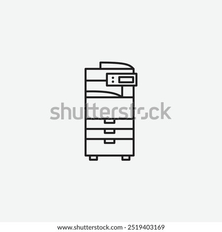 Copy machine icon isolated on white background