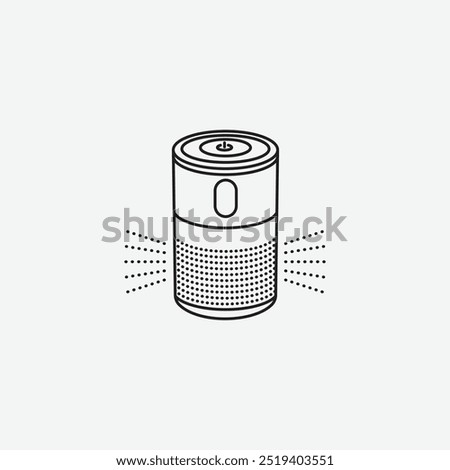 Air purification icon isolated on white background