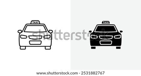 Taxi vecor icon set. Stock vector illustrator. EPS 10