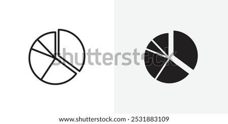 Pie chart vecor icon set. Stock vector illustrator. EPS 10