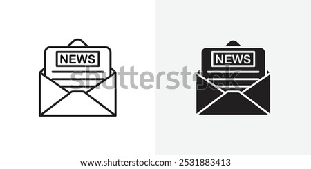 Newsletter vecor icon set. Stock vector illustrator. EPS 10