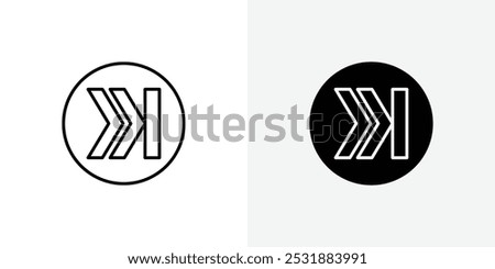 Fast forward vecor icon set. Stock vector illustrator. EPS 10