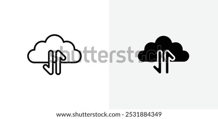 Cloud sync vecor icon set. Stock vector illustrator. EPS 10