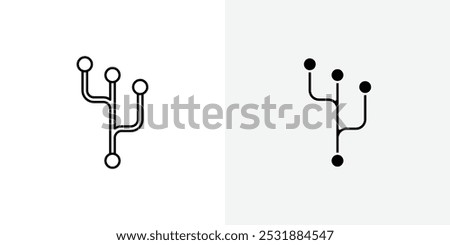 Code branch vecor icon set. Stock vector illustrator. EPS 10