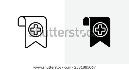 Bookmark add vecor icon set. Stock vector illustrator. EPS 10