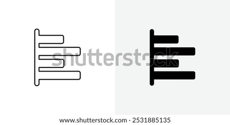 Align left vecor icon set. Stock vector illustrator. EPS 10