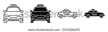 Taxi icon vector set. EPS10