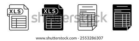 Spreadsheet icon vector set. EPS10