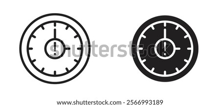 Delay icons in outline and fill. vector illustration for ui.