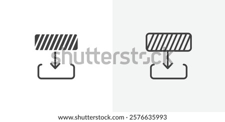 Diagram next icon set in black flat solid and outlined style.