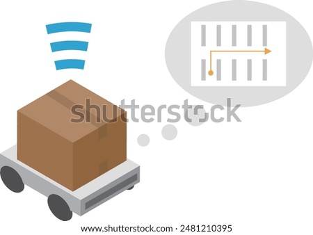 Isometric AMR (automated guided vehicle) image