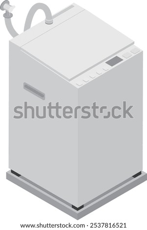 Simple material of an isometric vertical washing machine