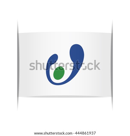 Flag of Asahi (Chiba Prefecture, Japan). Vector illustration of a stylized flag. The slit in the paper with shadows. Element for infographics.