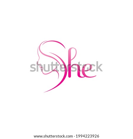 She Logo Simple and beautiful design