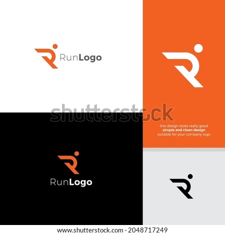 Run logo
combination letter R and people