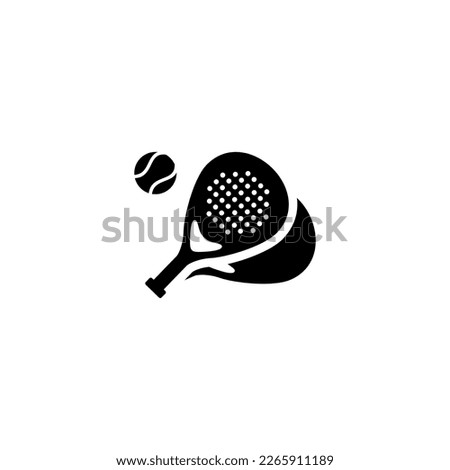 Padle Tennis logo, padle club logo, padle racket and ball logo icon vector 