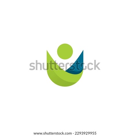 Letter U People Logo Design Template Inspiration, Vector Illustration.