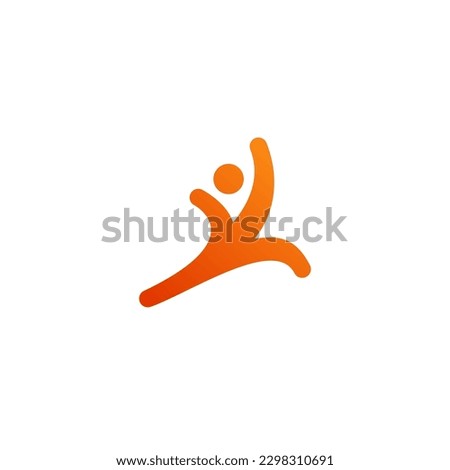 Letter K People Jump Logo Design. K Run Logo