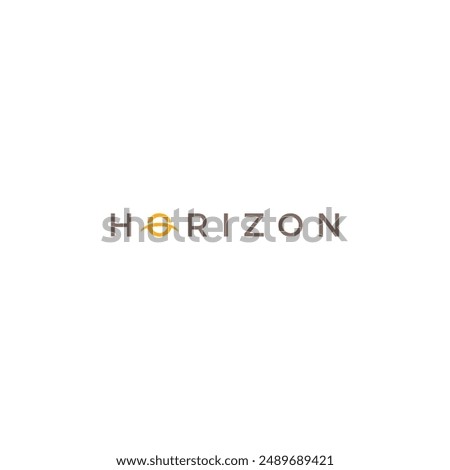 Horizon Logo Design. Sun vector Icon