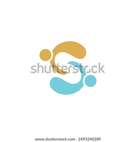 S People Logo Design. Letter S Icon Human