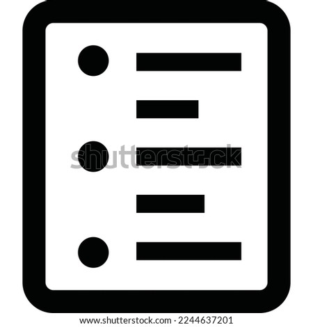 list ul computer button icon fla black white symmetric