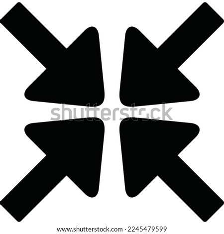 Compress arrow alt icon or sign and Compress arrow symbol vector