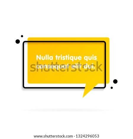 Quote text bubble. Commas, note, message and comment Vector illustration