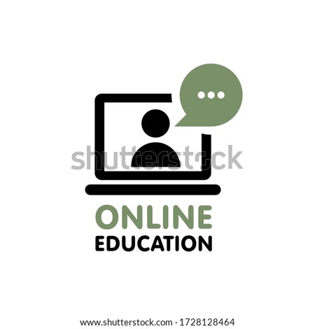 Online education resources vector line icon, online learning courses, distant education, e-learning tutorials.