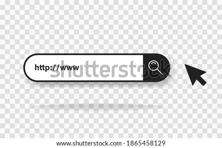 Address and navigation bar icon. Vector illustration. Business concept search www http pictogram.