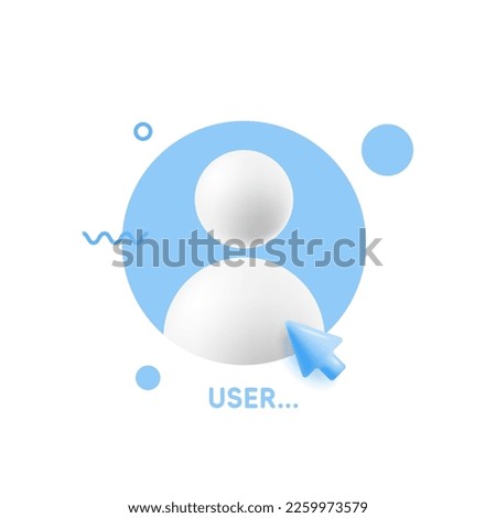 3D Add user icon. Create group symbol. New profile account. People icon and plus. Avatar, human, person, people icon. Trendy and modern vector in 3d style. Photo stock © 
