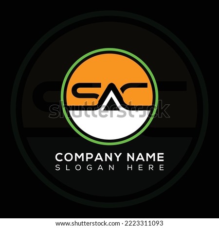 letter SAC logo design icon. SAC logo design.