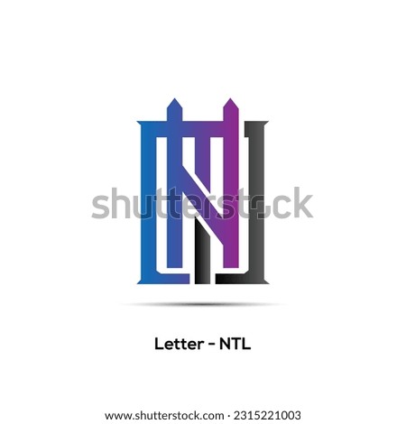 letter NTL logo design icon