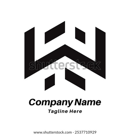 w letter logo design icon