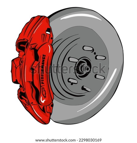 Brembo car disc brake vector is very beautiful and cool