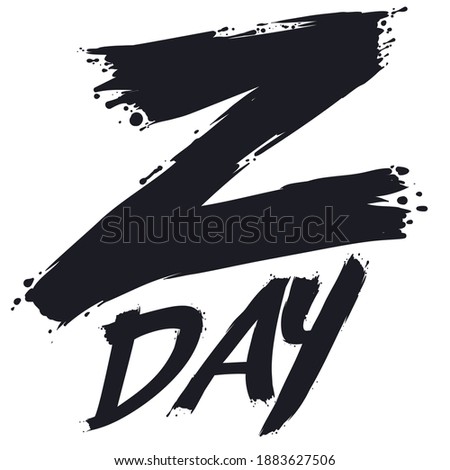 Design with graffiti and brush strokes with big Z letter promoting its celebratory day.
