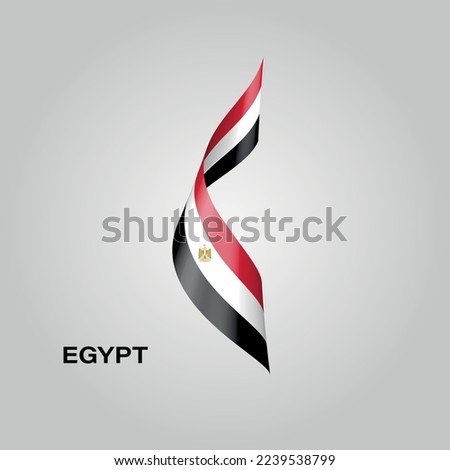 Egypt Revolution day flag ribbon. design of greeting cards, banners, leaflets, flyers, social media. vector illustration