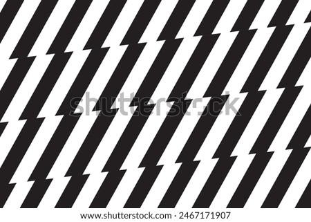 Repeating zigzag lines wallpaper. Thunder bolt background. Electric power, flash light, jagged stripes pattern. Superhero, boom, speed or surprise anime cartoon print. Vector graphic illustration.